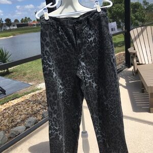 Rewash Leopard Print Wide Leg Super High Rise Festival Chic Flare SZ 5/27